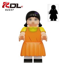 오징어게임 한국 드라마 시리즈 레고호환 블록 피규어 블랙 관리자 캐릭터 미니피규어, 1개, K2237 6CM