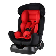天才寶貝汽車安全座椅通用車載便攜式嬰兒寶寶兒童座椅0-7歲, 1個, 紅色(有logo介意勿拍):1個