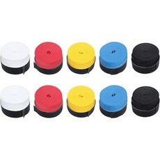 스쿼시그립 라켓그립 손잡이 핸들 낚싯대 스쿼시 라켓용 10Pcs 테니스 라켓 그립 테이프 미끄럼 방지 편안한 땀 흡수 배드민턴 오버그립스, Mixed Color