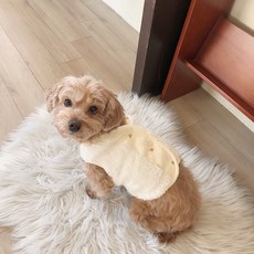 딸랑이 수면조끼 아이보리S