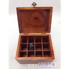 高質感 12格 限量專櫃原廠收納盒, 1個, 20ml精油木盒
