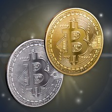 티만 모형 비트코인 기념주화 가상화폐, 골드