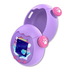 FJIASTB Tamagotchi Paradise 케이스 어린이 친화적인 부드러운 실리콘 충격 방지 커버 버튼 캡 포함 (블루), Purple