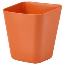 이케아 순네르스타 보관용기 브라이트오렌지 12x11cm 506.060.49, 1개
