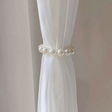 윈프라이스 마그네틱 진주 커튼 스트랩 타이백 고정끈, 1개