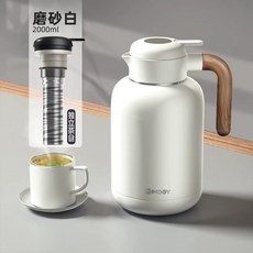 고급 스텐 단열 차주전자 보온병, 1개, F. 화이트 2L 찻주전자 끓이기 + 독립차창고풍