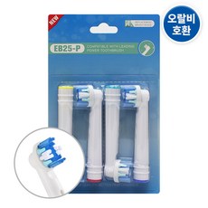 (1팩 4개)오랄비 호환 리필 전동칫솔모 플로스액션 EB25-P, 4개