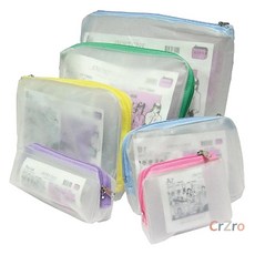 다산 스모키케이스 B7 지퍼백 색상랜덤 파일케이스 투명파우치, 분홍