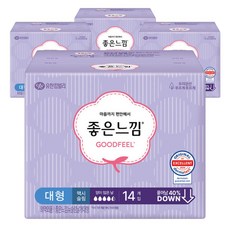 좋은느낌 오리지널 맥시슬림 날개 대형 14개입 4팩, 4개