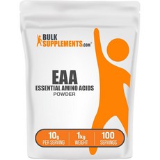 BulkSupplements.com 필수 아미노산 분말 - 보충제 EAA 무향, 2.21 Pound (Pack of 5), 1g, 5개
