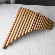 대나무 팬플룻 전문가 팬파이프 악기 인디언피리 베이스 조 팬플루트 키 나무 기본 연습, 2.G-톤바니시15개튜브+골드벨벳백