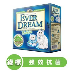 EVER DREAM 韓國藍貓 貓砂 (9kg盒) 強效抗菌 低粉塵 貓用礦砂 原礦膨潤土 快速凝結, 2個, 綠標, 9kg, 強效抗菌(香)