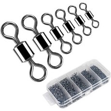 낚시 스위블 200개 배럴 스테인리스 스틸 소금물 및 민물 낚시용, 낚시 스위블, 200개 배럴 스위블 스테인리스 스틸 소