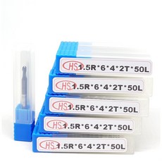 鎢鋼立銑刀 鎢鋼刀 台製球刀 0.25R-1R 四柄銑刀，適用於金屬塑膠精密加工, 1個, ST660-2AEAL R1.0-L50