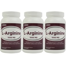 GNC L-아르기닌 1000mg 캐플렛, 90정, 3개