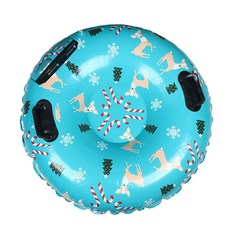 1개 두꺼운 PVC 겨울 스노우 튜브 손잡이 포함 내구성 있는 눈썰매 보드 성인 어린이 야, A1