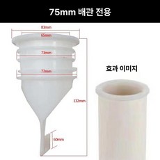 슬러시 부품 업소용 주스용 디스펜서 고무링 오링 호환, 75 일체형 냄새 차단 코어 75mm구경전용, 기본 색상