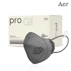 아에르 Pro Q2 1급 방진마스크 1BOX (10개입) 용접용 AQ201F (프로 큐2) / 산업용 공사현장 분진마스크, 그레이