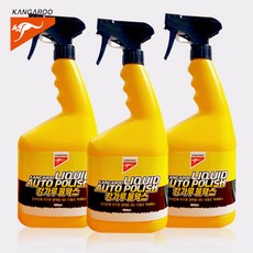 캉가루 물왁스 차량용 세차관리, 3개, 900ml