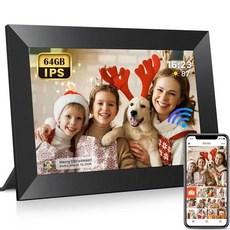 액자오 10.1인치 와이파이 디지털 액자 1280 * 800 IPS HD 클라우드 출산출산선물 사진 영상 벽걸이형 크리스마스 출산선물, AU 플러그, black 64GB