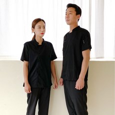 Neo Apparel男女通用網眼短袖廚師服 黑色廚師服衛生服主廚服 NE2106