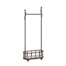 라라공방 선인장형 프리미엄 이동식 트롤리 행거, 블랙