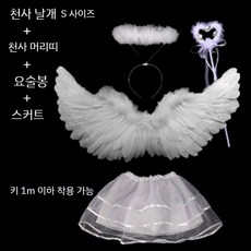 천사 led 날개 요정 악마날개 촬영소품 깃털 댄스 의상 장식품 파티용품 홈 생일 파티, 1개, C. 트럼펫 날개+깃털+스커트