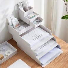 사무정리함 오거나이저 수납함 데스크 키밍 책상 조립 9564YS mar*28816oT, 스몰 수납_그레이