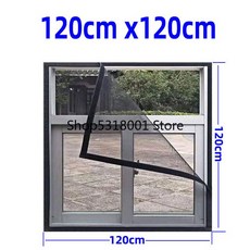 창문 용 모기장 자체 접착 보이지 않는 화면 모기 스크린 DIY 매직 스티커 간단한 창 심사 맞춤형, Custom contact, 120x120cm