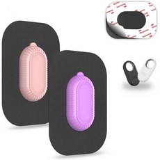2팩 갤럭시 스마트태그2 패브릭 홀더용 케이스 수하물 카메라 가방 배낭 및 지갑 등을 위한 3M 접착 스티커가 부착된 안전하고 세심한 보호 기능을 갖춘 스마트태그 2 홀더.블랙, 2Pcs (Pink & Purple)