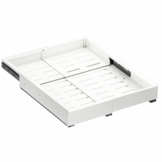 OnB 무타공 4면 확장형 길이조절 슬라이딩 레일 선반, 화이트(White)