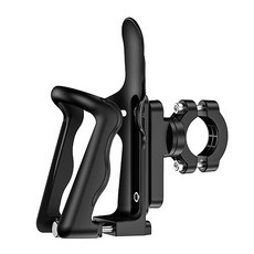 新款大容量腳踏車水杯架.快速拆卸底座飲料水壺架.大力夾底座, 黑色, 標準, 1個