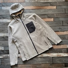 남성용 아웃도어 플리스 재킷 속건 지퍼 후드 스웨트셔츠 코트 캐주얼 스타일 폴리에스터 섬유, 미듐, 라이트카키