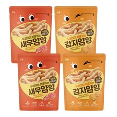 우리아이 처음먹는 얌얌 과자 새우2+감자2 (총4봉), 40g