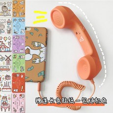 레트로 옛날 빈티지 사람 숫자 18인치 클래식 디지털 인테리어 벽시계, 수화기 오렌지 스틱스티커 1매 랜덤