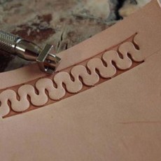 皮雕印花工具 DIY手工用具 鋼製精雕皮藝印刻 幾何邊框裝飾, 1個, 皮雕印花工具 DIY手工用具 新品鋼製精