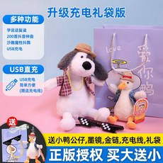 말따라하는 오리 인형 장난감 어린이 움직이는 녹음 말하는 선인장 녹음기능 따라쟁이, 정품 라이센스 수납 플러스 구입 선물, 6. usb 충전식 큰 강아지, 1개