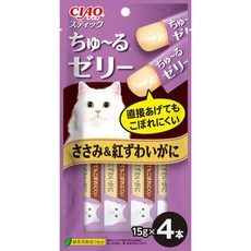 CIAO寒天貓肉泥-雞肉松葉蟹/貓零食【貓多多寵物小舖】, 1個