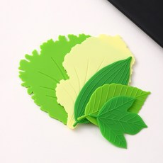 Hare.D 小綠葉便當分隔片 5入組 矽膠仿真葉 便當裝飾隔板, 1個, 小綠葉便當分隔片5入