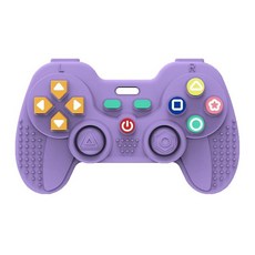 Hooku 0-6개월 아기를 위한 실리콘 치발기 장난감 6-12개월 아기를 위한 치발기 아기를 위한 원격 치발기 아기를 위한 감각 장난감 아기 츄 장난감, 퍼플