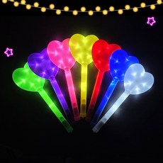 LED 왕하트 응원봉 별 야광봉 파티 콘서트 응원 클럽, 1개, 빨간색