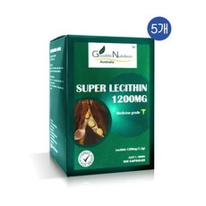 굿라이프 뉴트리션 슈퍼 레시틴 1200mg 캡슐 Goodlife Nutrition Super Lecithin, 5개, 200정