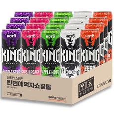 [한번에먹자] 핫식스 에너지드링크 혼합모음 (퍼플 + 피치 + 애플홀릭 + 포스 + 아이스피치제로) 각4캔씩, 20개입, 355ml