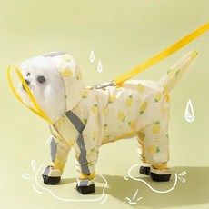 Sgirl 신형 강아지 우비 신발+우비 방수 방설, 파인애플