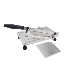 【14寸】切糖機 切片機 切果蔬 糖刀 切條機 牛軋糖刀 可切片切條 不銹鋼鍘刀 超大工作檯面 厚薄可調, 1個, 本鋼色