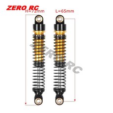 53mm 59mm 65mm 71mm 77mm 금속 스레드 충격 흡수 장치 오일 댐퍼 1/12 미니 크롤러 MN WPL Rc 자동차 1/18 TRX4M Bronco FMS, 65mm BK 2PC