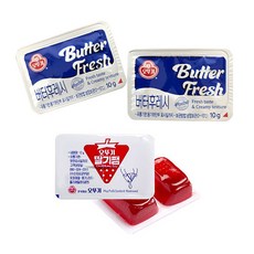 오뚜기 딸기잼 30개 + 버터후레쉬 20개 일회용 디스펜팩, 1개