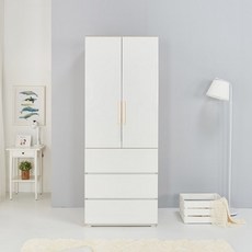가구산책 높은 3단 서랍 옷장 800 H8282, 화이트