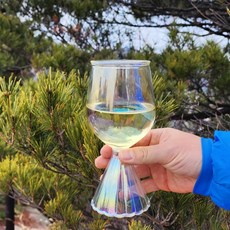 티니블랑 아웃도어 캠핑용 휴대용 어쎔블 와인잔 오로라, 390ml, 2개