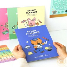 온빛마켓 초등 스터디플래너 저학년 공부계획플래너, 옐로우＋핑크